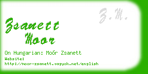 zsanett moor business card
