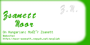 zsanett moor business card